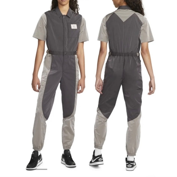 NWT Nike Flight one piece gray jumpsuit size Small - Picture 1 of 8